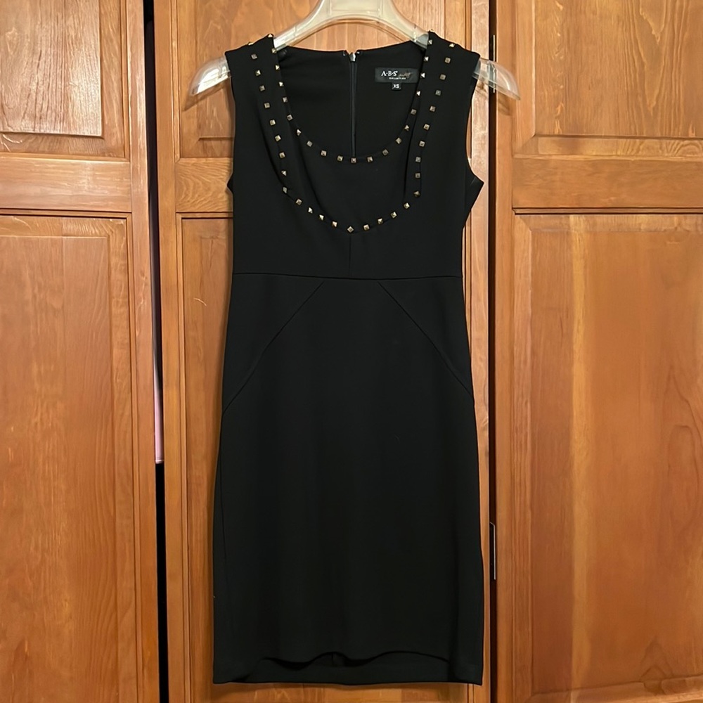 ABS Allen Schwartz Collection Studded Little Black Dress size XS